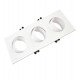 Downlight LED aro marco blanco triple orientable GU10