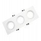 Downlight LED aro marco blanco triple orientable GU10