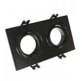 Downlight LED aro doble orientable negro GU10 para interior