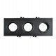 Downlight LED aro marco negro triple orientable GU10