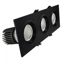 Downlight led 45W draaibaar zwart triple CRI+92 UGR13