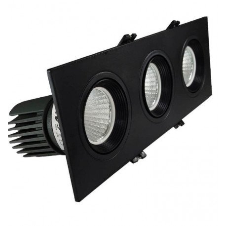 Downlight led 45W draaibaar zwart triple CRI+92 UGR13