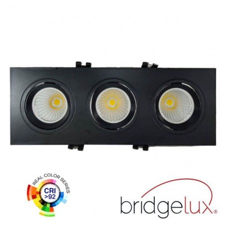 Downlight led 45W draaibaar zwart triple CRI+92 UGR13