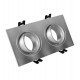 Downlight LED Aro Marco PLATA doble orientable para GU10