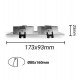 Downlight LED Aro Marco PLATA doble orientable para GU10