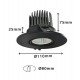 Downlight led 15W circulair draaibaar zwart CRI+92 UGR13
