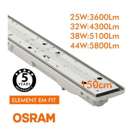 Led-buis waterdicht met PIR-sensor 25W-44W 150 cm IP66