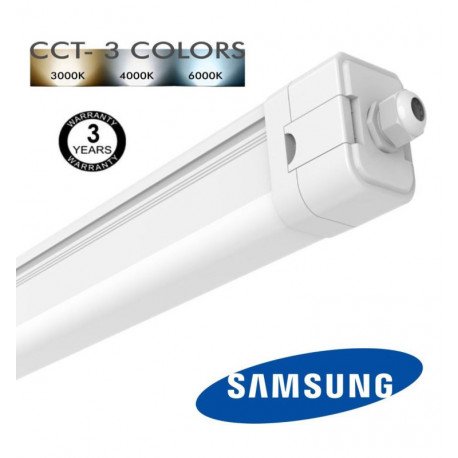 Led armatuur waterdicht 40W 3CCT 120cm met Samsung-chip