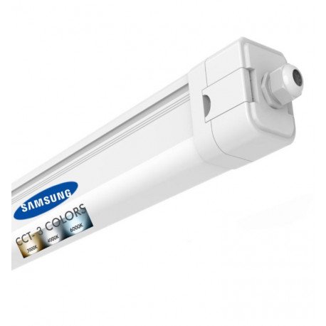 Regleta Estanca LED 55W SAMSUNG 3CCT 150cm para interior