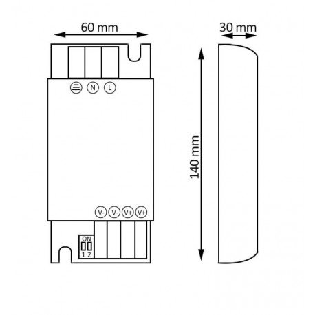 24V 100W GaN voeding voor ledstrips (IP20)