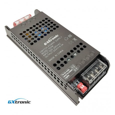 Voeding 24V 150W voor ledstrips IP20 aluminium