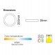 Plafondlamp LED opbouw 20W neutraal wit 4000K chip Lumileds