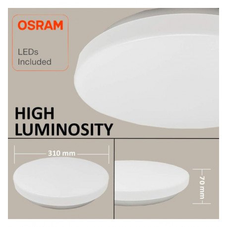 Opbouw plafond-led 24W CCT OSRAM chip selector 24/20/16W