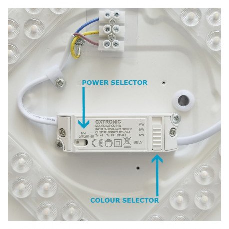 Opbouw plafond-led 24W CCT OSRAM chip selector 24/20/16W
