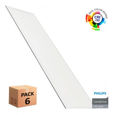 Led-paneel 120x30 40W pack 6 Philips-driver, uniforme lichtverdeling