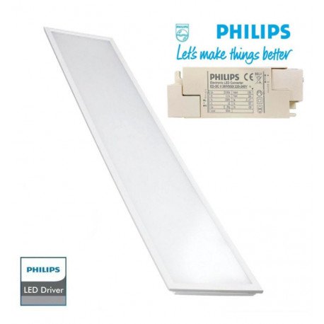 Panel LED 120x30 40W pack 6 Philips Driver, luz uniforme