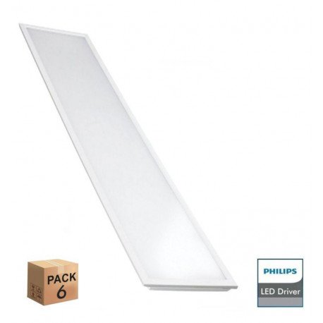 Panel LED 120x30 40W pack 6 Philips Driver, luz uniforme