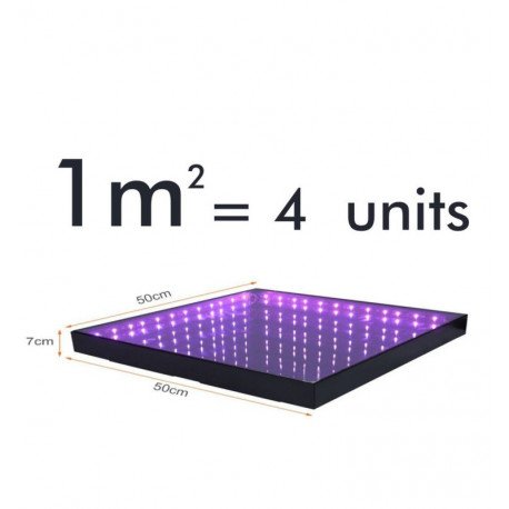 Commercieel led-vloerelement 3D Infinity RGB met diep effect (1 m²)