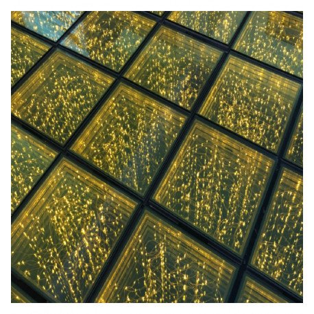 LED-vloer 3D Infinity STARS goud voor events 1 m²