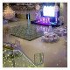LED-vloer 3D Infinity STARS goud voor events 1 m²