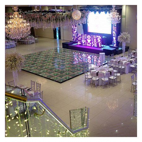 LED-vloer 3D Infinity STARS goud voor events 1 m²