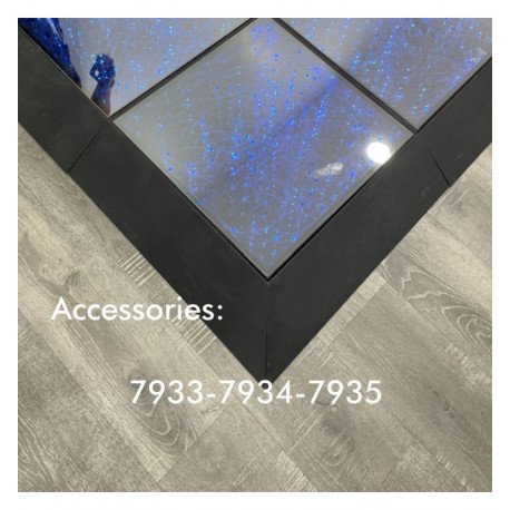 LED-vloer 3D Infinity STARS goud voor events 1 m²