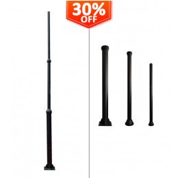 LED-kolom voor led-straatverlichting telescopische aluminium buis 4 m (gemakkelijk transport)