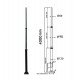 LED-kolom voor led-straatverlichting telescopische aluminium buis 4 m (gemakkelijk transport)