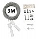 Universele LED-hanglamp kit wit met kabel 3 m (set 2)