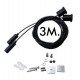 Universele led-hangkit zwart met kabel 3 m (set 2)
