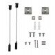 Universele led-hangkit zwart met kabel 3 m (set 2)