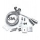 Universele LED-hangset zilver met kabel 3 m (set 2)