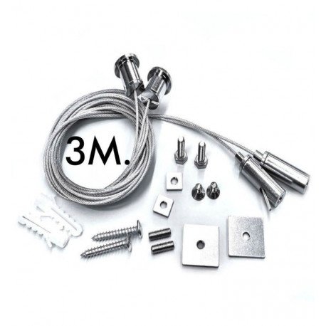 Kit colgante universal LED plata con cable 3m (pack 2)