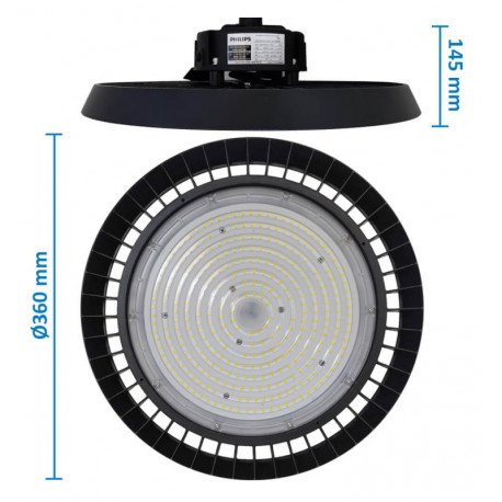 LED high-bay UFO 200W industrieel 1-10V dimbaar 170 lm/W