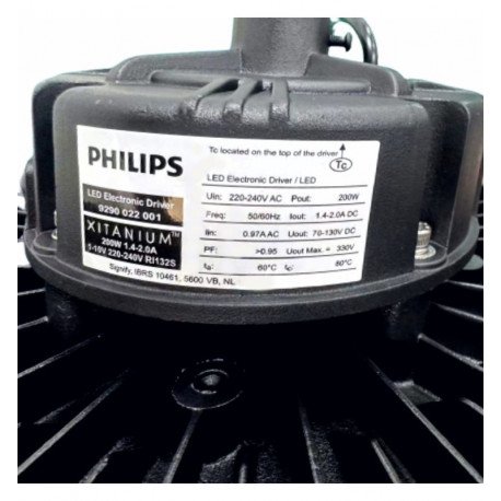 LED high-bay UFO 200W industrieel 1-10V dimbaar 170 lm/W