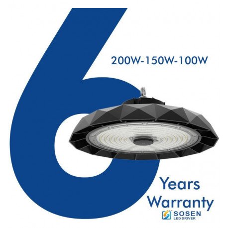 Campana LED UFO 200W-150W-100W IP65 dimable 1-10V