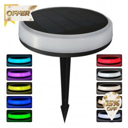 Piek solar led voor tuin RGB+CCT IP65 met 10 kleuren