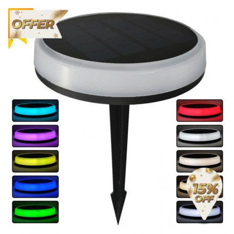 Piek solar led voor tuin RGB+CCT IP65 met 10 kleuren