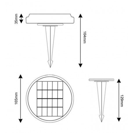 Piek solar led voor tuin RGB+CCT IP65 met 10 kleuren
