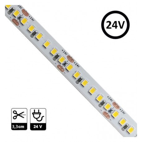 Ledstrip 24V 16W/m SMD2835 182 LED/m 5m IP20 (interieur)