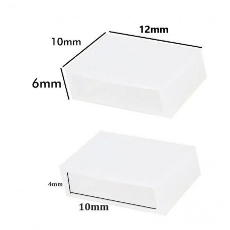 Tapa final Tira LED silicona 10-12mm para exterior