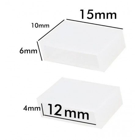 Tapa final Tira LED silicona 10-12mm para exterior
