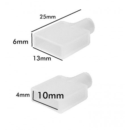 Tapa inicial Tira LED silicona 10mm-12mm para exterior IP