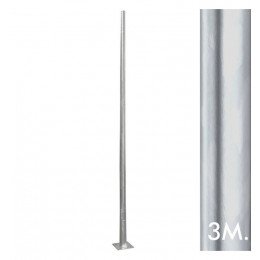 Columna troncocónica galvanizada 3 m para farola exterior