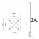 Columna troncocónica galvanizada 3 m para farola exterior