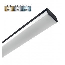 Regleta Lineal LED 18W BERGEN negra CCT seleccionable 59cm