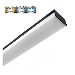 Lineaire led-regel 36W CCT zwart 119cm BERGEN