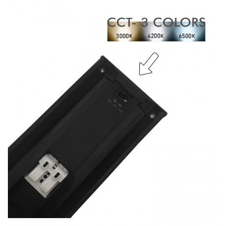 Lineaire led-regel 36W CCT zwart 119cm BERGEN