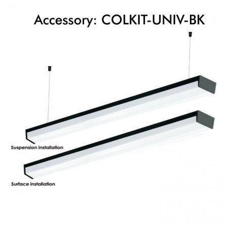Lineaire led-regel 36W CCT zwart 119cm BERGEN