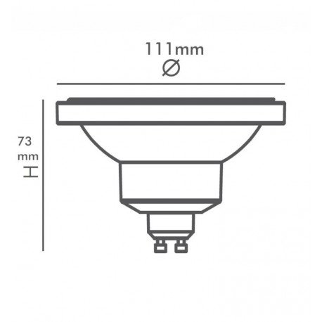 Ledlamp AR111 14W GU10 24° UGR19 voor interieur-ledschijnwerper
